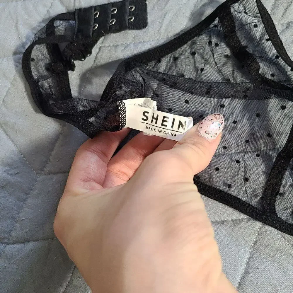 SHEIN Swiss dot bralette